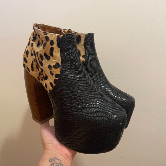 Super Hawt Jeffrey Campbell *CONGRESS* Leopard Platforms, Size 9! RARE! - Picture 4 of 15